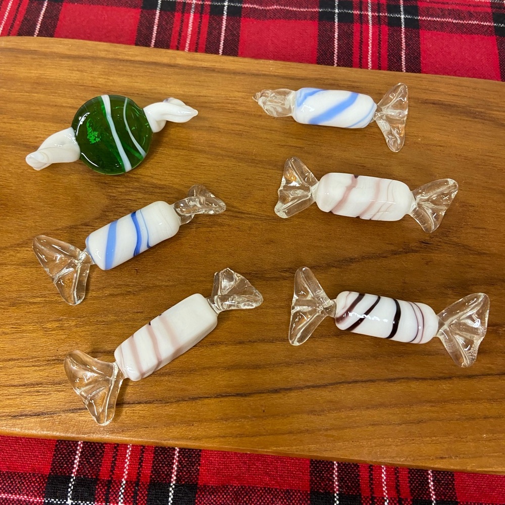 Glass decorative candies Set of 6